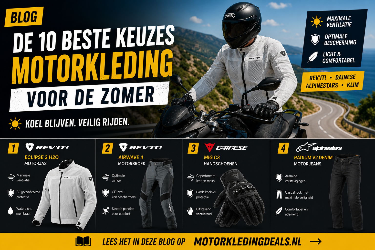 motorkleding voor rijden in de zomer